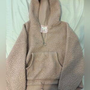 Light pink quarter zip sweater